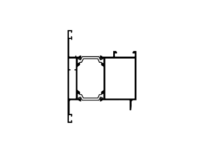 Hoja de apertura exterior 84/44 ( Jyy = 30,7 cm4 )